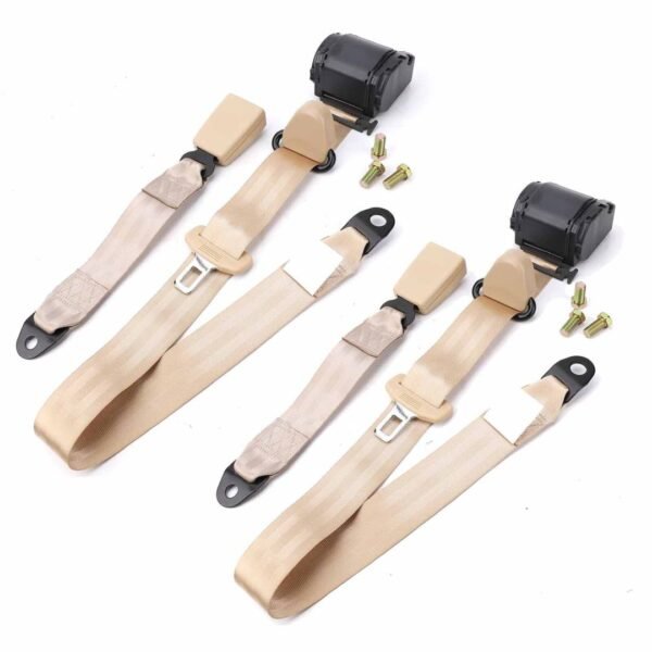 Rear seat belt 2PC beige