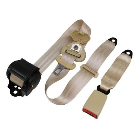 Rear seat belt 2PC beige - Image 2