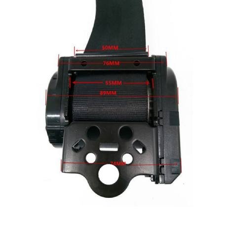 Rear seat belt 2PC black - Image 3