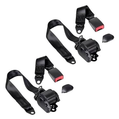 Rear seat belt 2PC black - Image 2