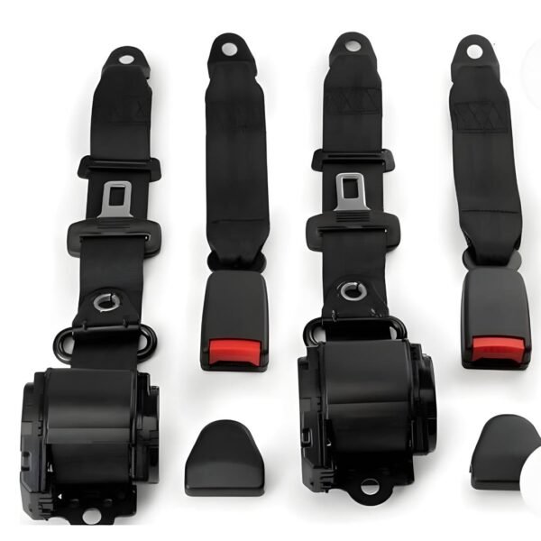 Rear seat belt 2PC black
