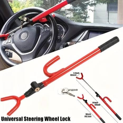 Steering wheel lock red - Image 6