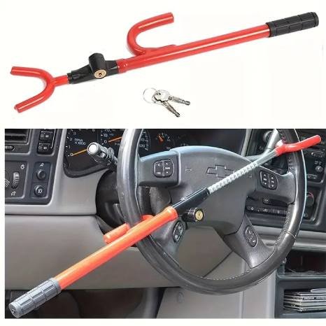 Steering wheel lock red - Image 5