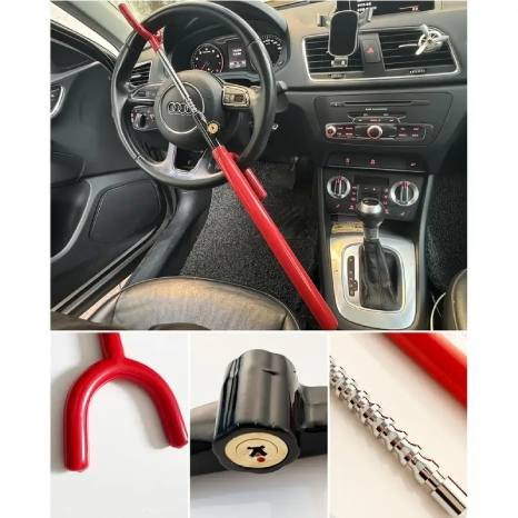 Steering wheel lock red - Image 4