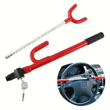 Steering wheel lock red - Image 3