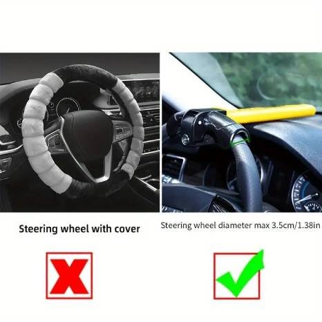 Steering wheel lock yellow - Image 6