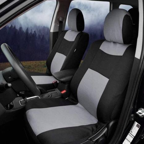 Black and gray fabric seat covers 9PCS - Image 7