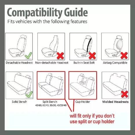 Red and black fabric seat cover 9PCS - Image 9