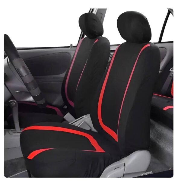 Red and black fabric seat cover 9PCS